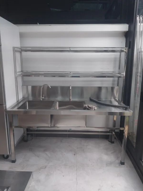 Chậu rửa 2 hố có 2 tầng lan